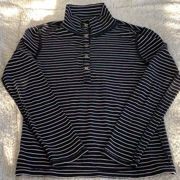 Black and White Striped Turtleneck - Picture 3 of 7